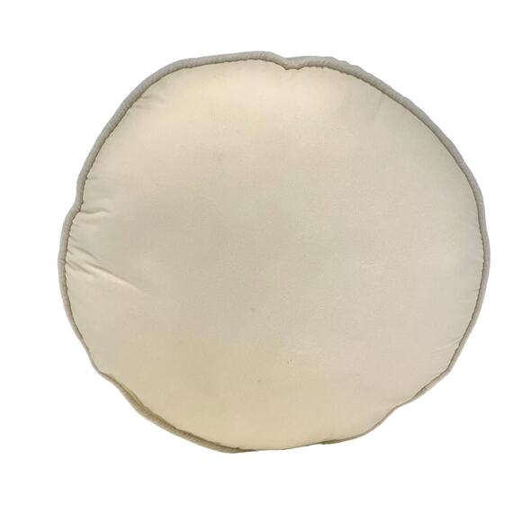 RACHEL ZOE Halloween Flying Witch Pink Moon Round Toss Beaded Pillow 16x6 New - Picture 7 of 10